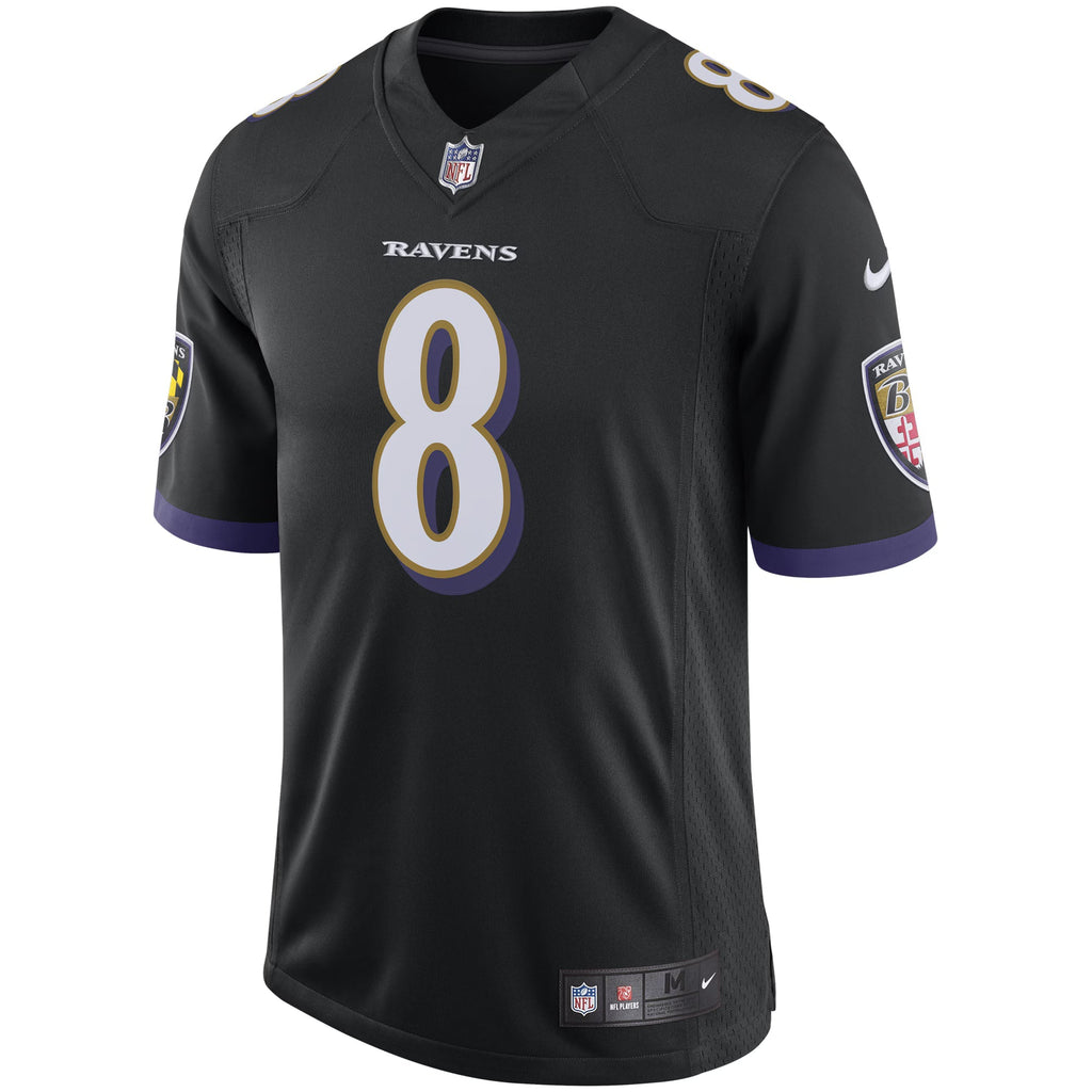 Baltimore Ravens Lamar Jackson Black Speed Machine Limited Jersey