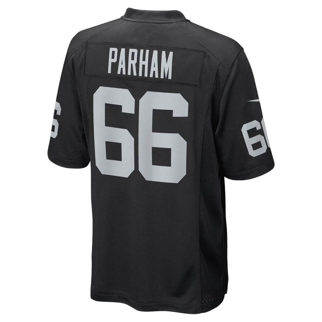 Las Vegas Raiders Dylan Parham Black Game Player Jersey
