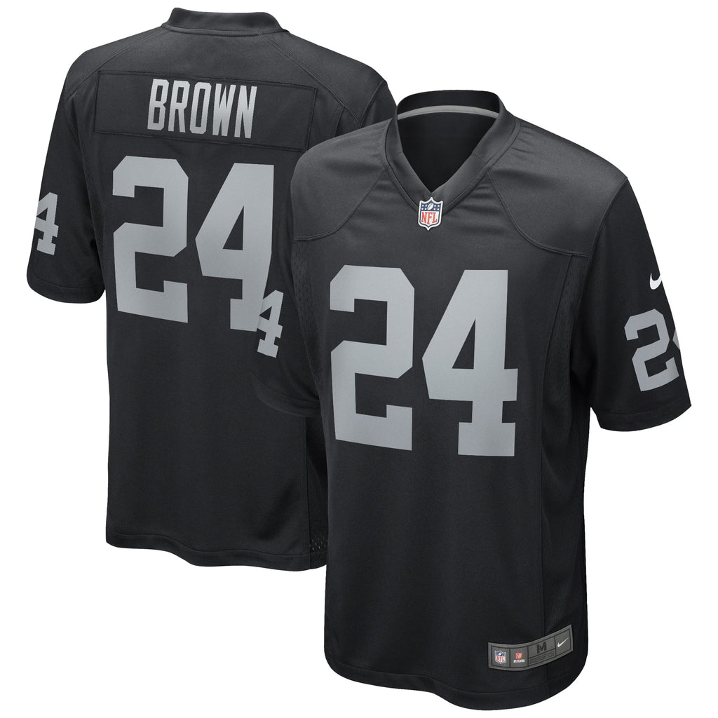 Las Vegas Raiders Willie Brown Black Game Retired Player Jersey