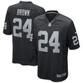 Las Vegas Raiders Willie Brown Black Game Retired Player Jersey