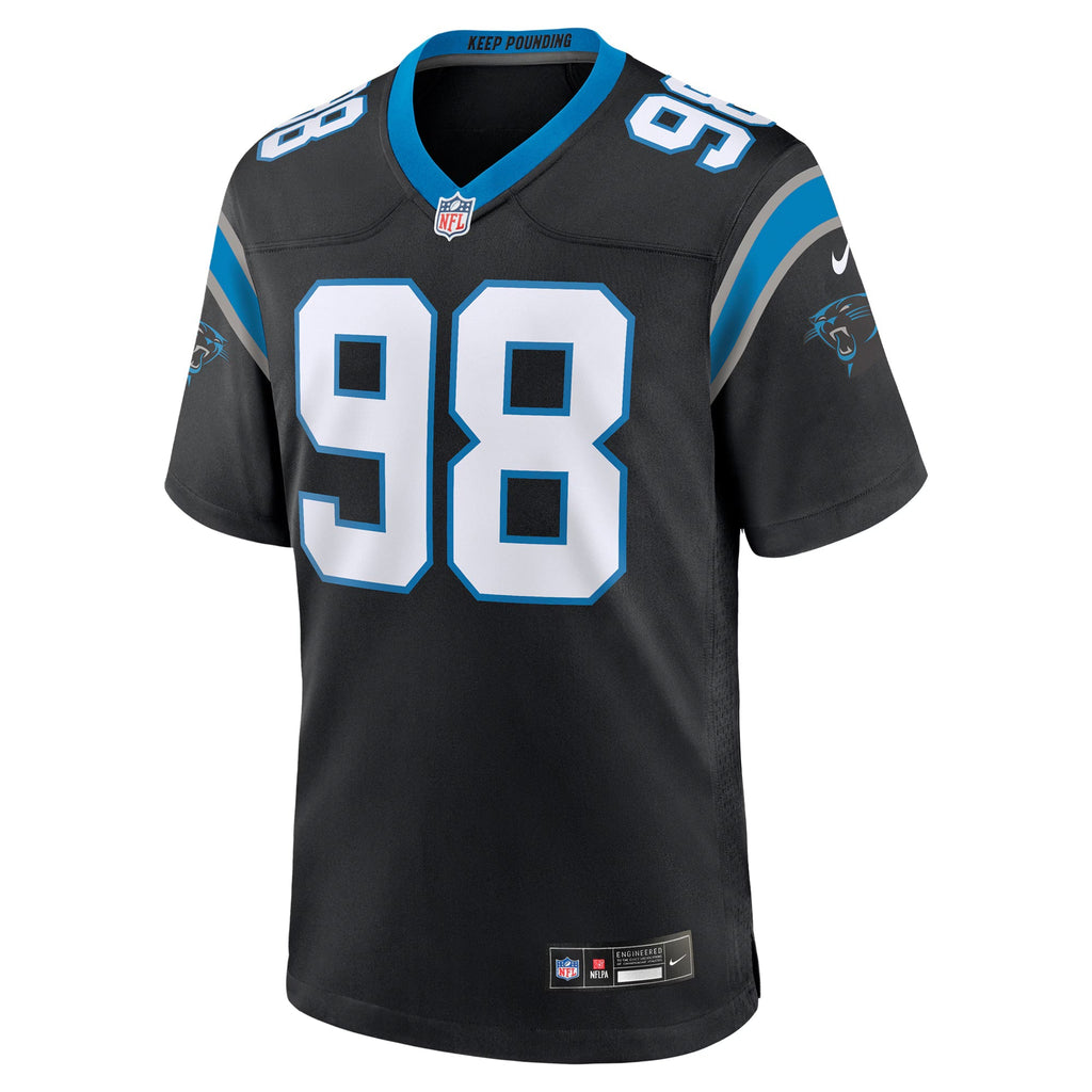 Carolina Panthers D.J. Wonnum Black Game Jersey
