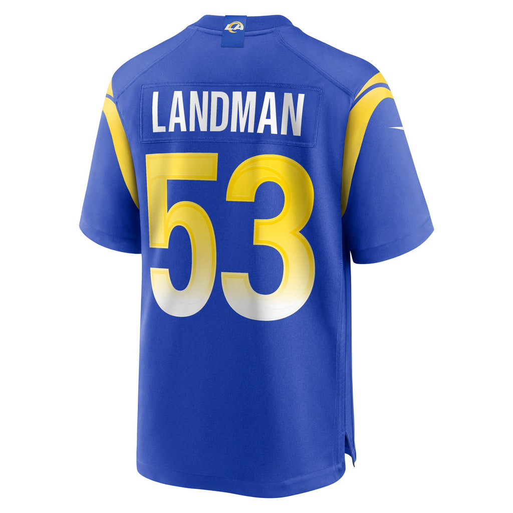 Los Angeles Rams Nate Landman Royal Team Game Jersey
