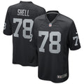 Las Vegas Raiders Art Shell Black Game Retired Player Jersey