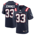 New England Patriots Anfernee Jennings Navy Team Game Jersey