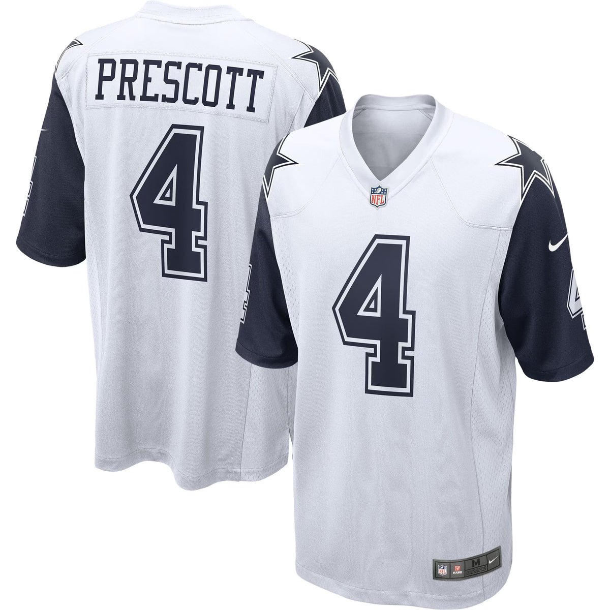 Dallas Cowboys Dak Prescott White Alternate Game Team Jersey