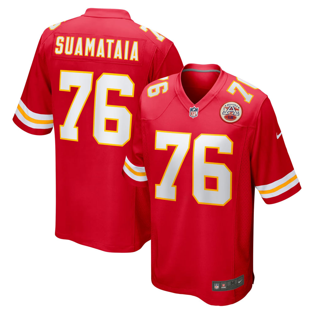 Kansas City Chiefs Kingsley Suamataia Red Game Jersey