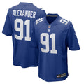 New York Giants Darius Alexander Royal Team Game Jersey