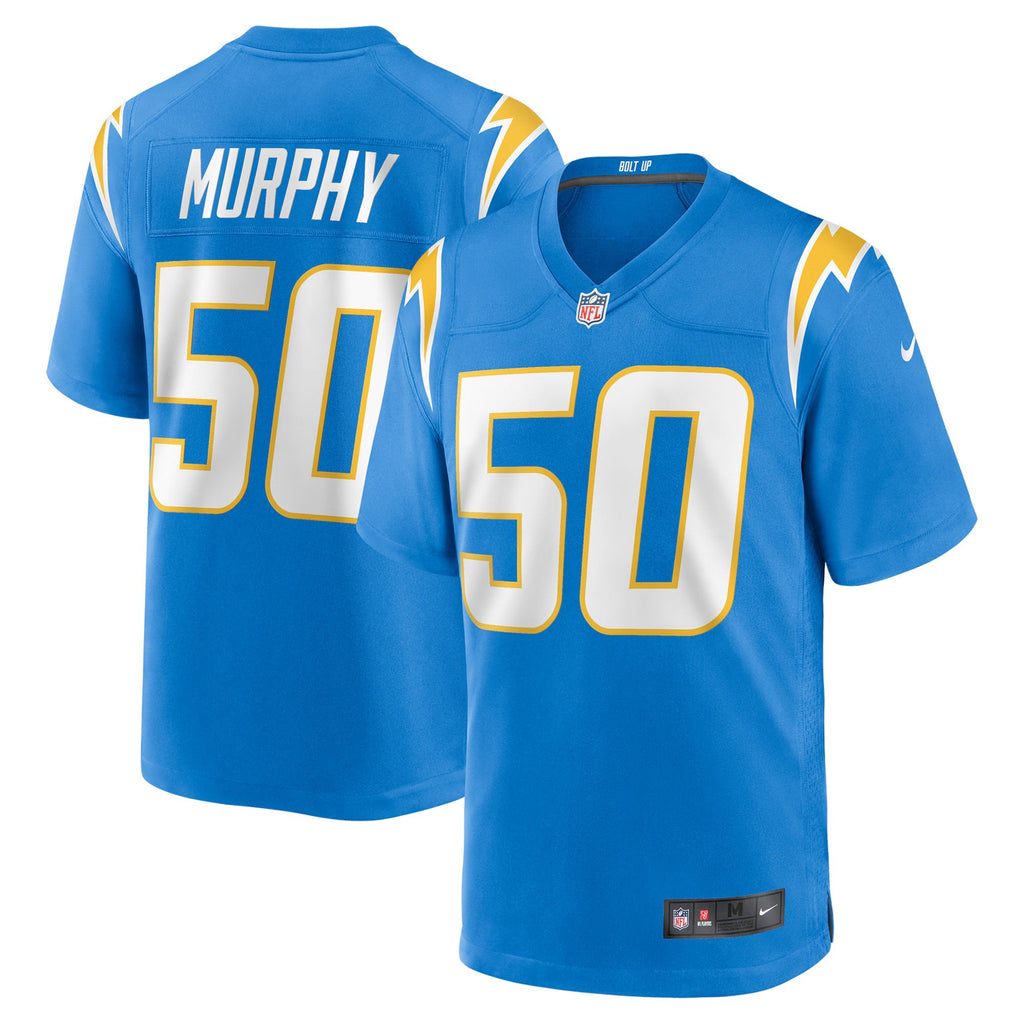 Los Angeles Chargers Caleb Murphy Powder Blue Team Game Jersey