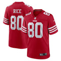 San Francisco 49ers Jerry Rice Scarlet Retired Game Player Jersey