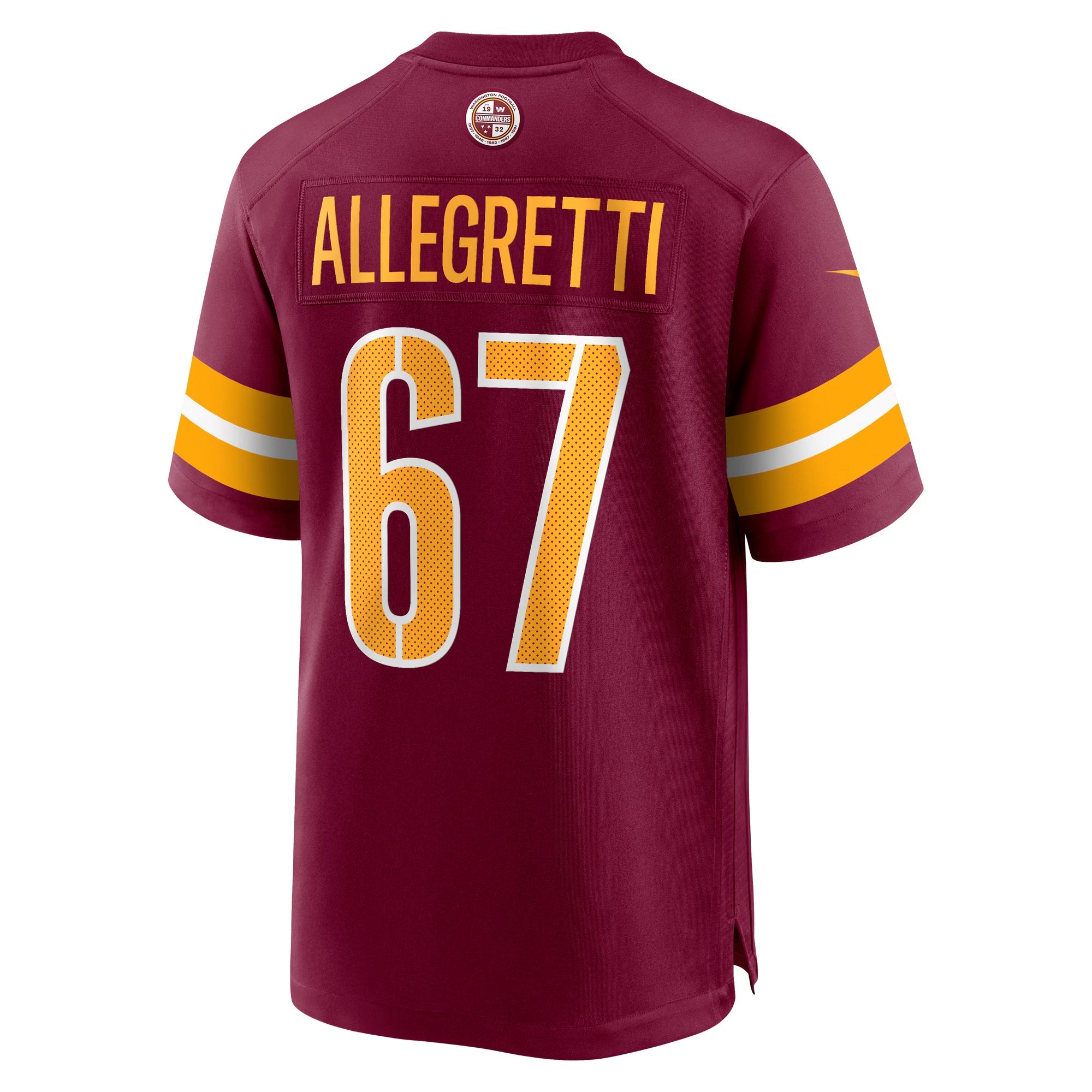 Washington Commanders Nick Allegretti Burgundy Game Jersey