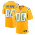 Los Angeles Chargers Gold Alternate Charger Power Game Custom Jersey