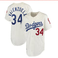 Los Angeles Dodgers #34 Fernando Valenzuela Authentic Jersey - White Baseball Jerseys