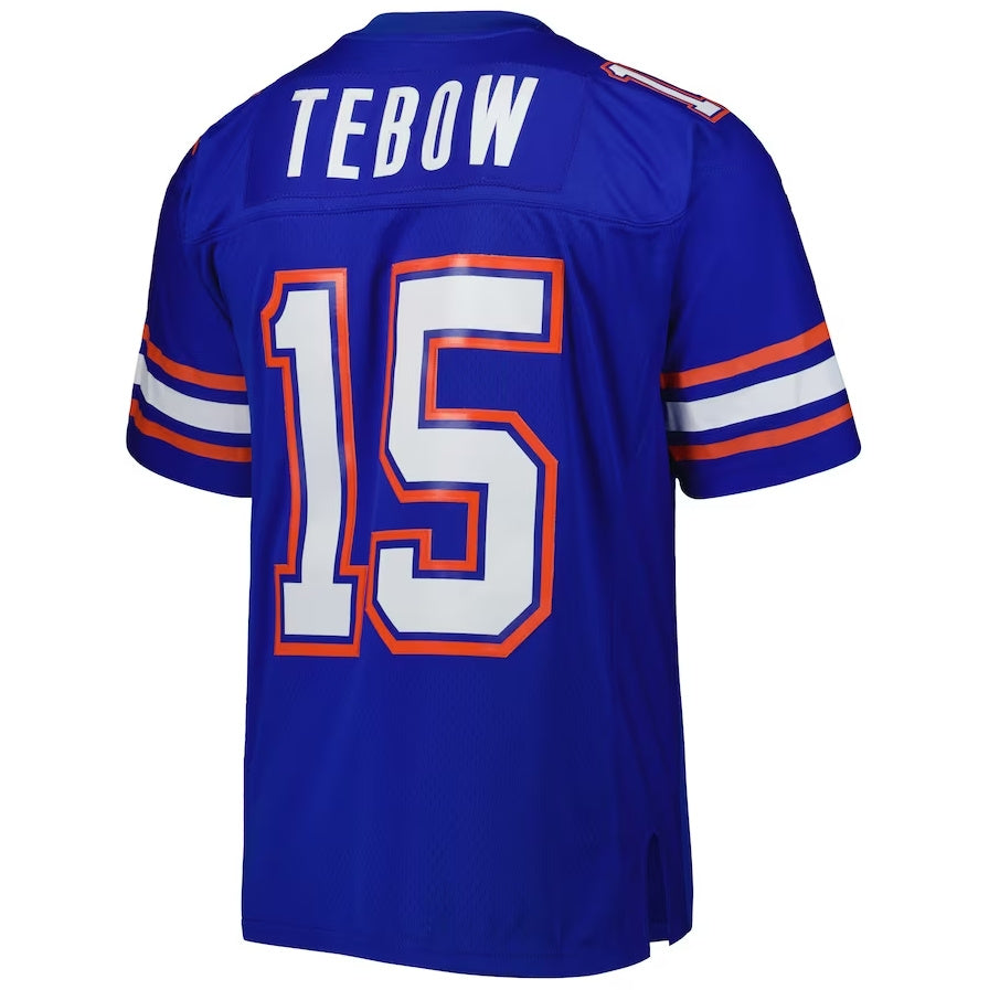 F.Gators #15 Tim Tebow Big & Tall Legacy Jersey - Royal American College Jerseys