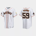 #59 Framber Valdez Houston Astros 2023 Gold Program JerseyC White Stitches Baseball Jerseys