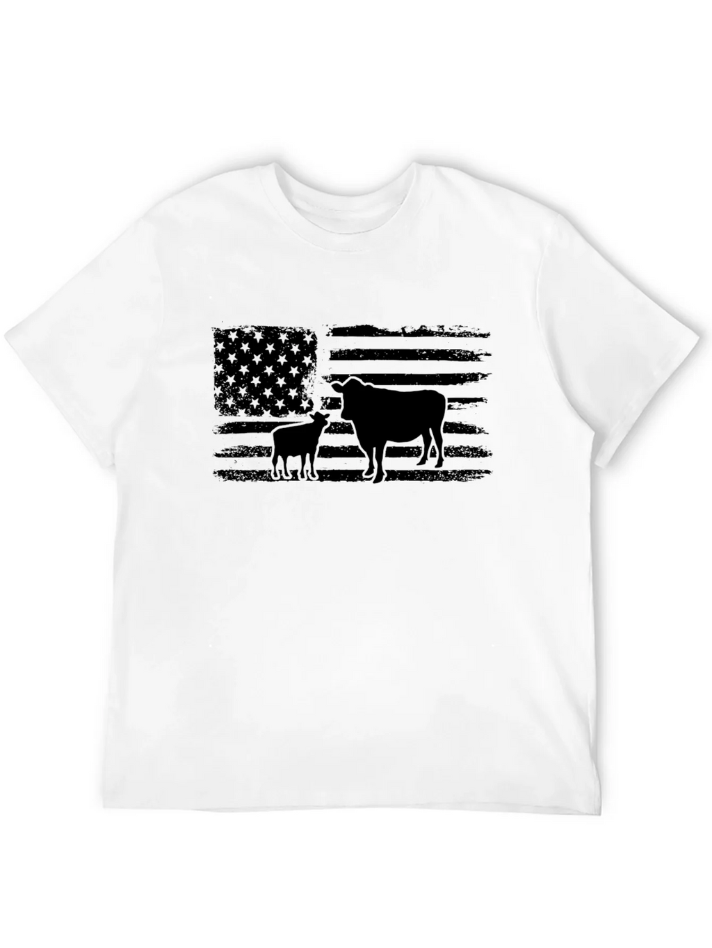 American Cow Flag Graphic Tee