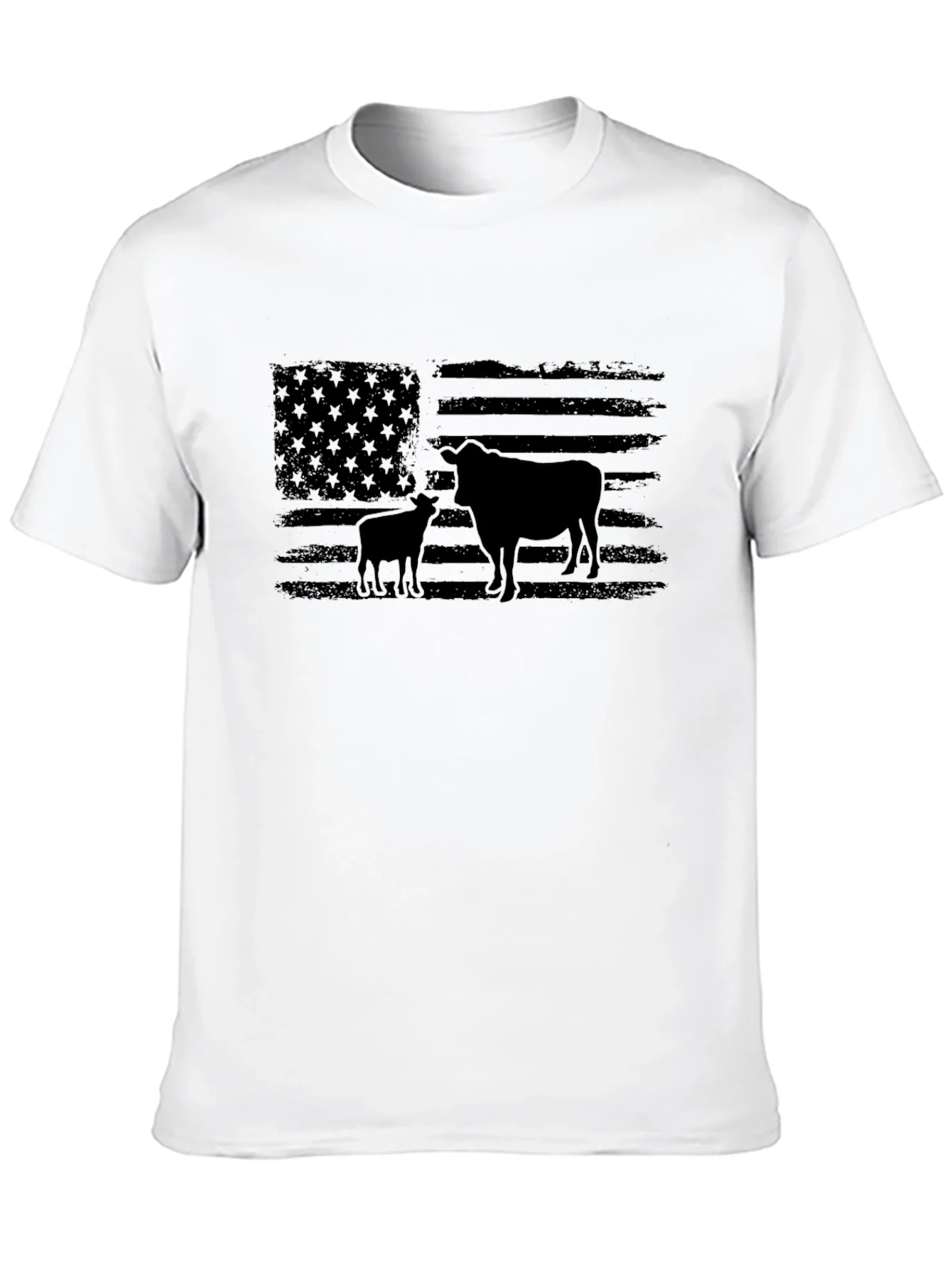 American Cow Flag Graphic Tee