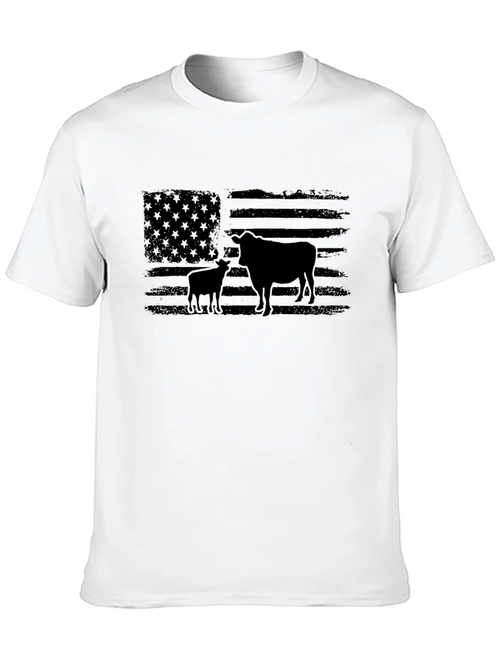 American Cow Flag Graphic Tee