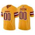Custom W.Commanders Gold Game Football Jersey