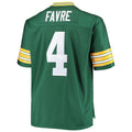 GB.Packers #4 Brett Favre Green Big & Tall 1996 Retired Player Replica Jersey Stitched American Football Jerseys