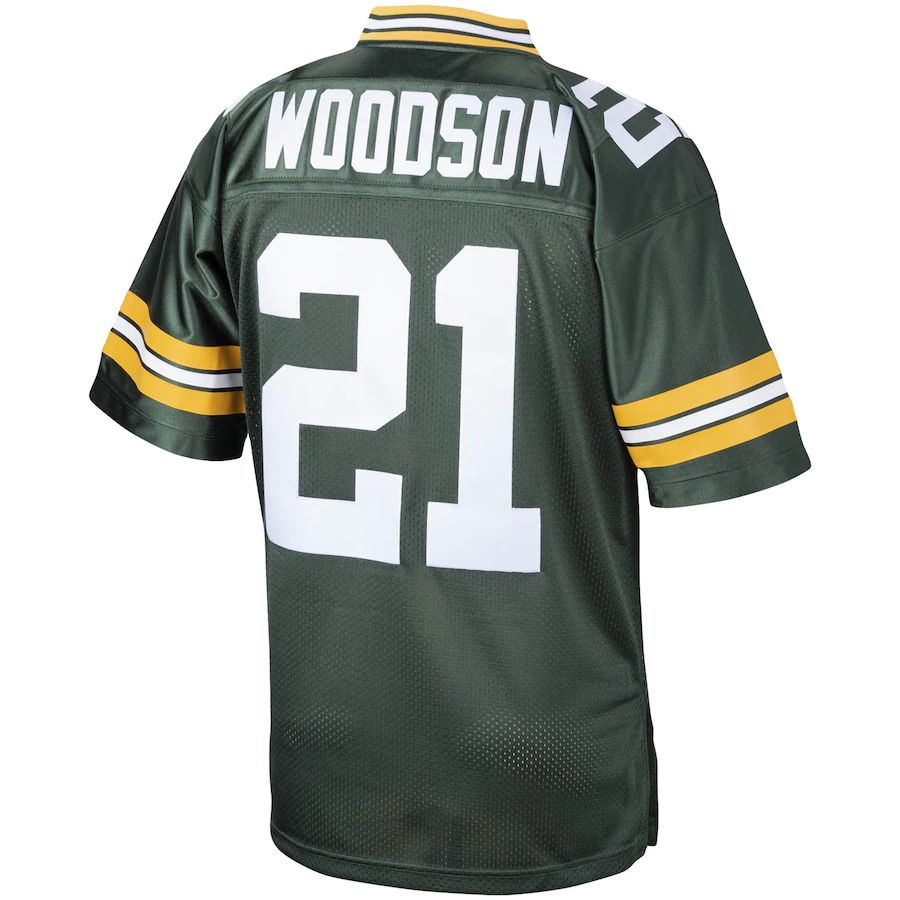 GB.Packers #21 Charles Woodson Green 2010 Authentic Throwback Retired Player Jersey Stitched American Football Jerseys