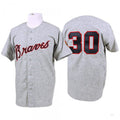 Atlanta Braves #30 Orlando Cepeda Grey 1969 Throwback Jersey Stitches Baseball Jerseys