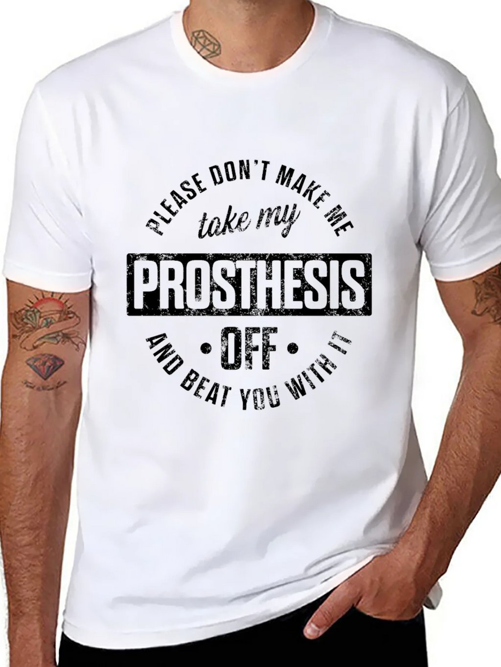 Prosthesis Graphic T-Shirt Humor Tee