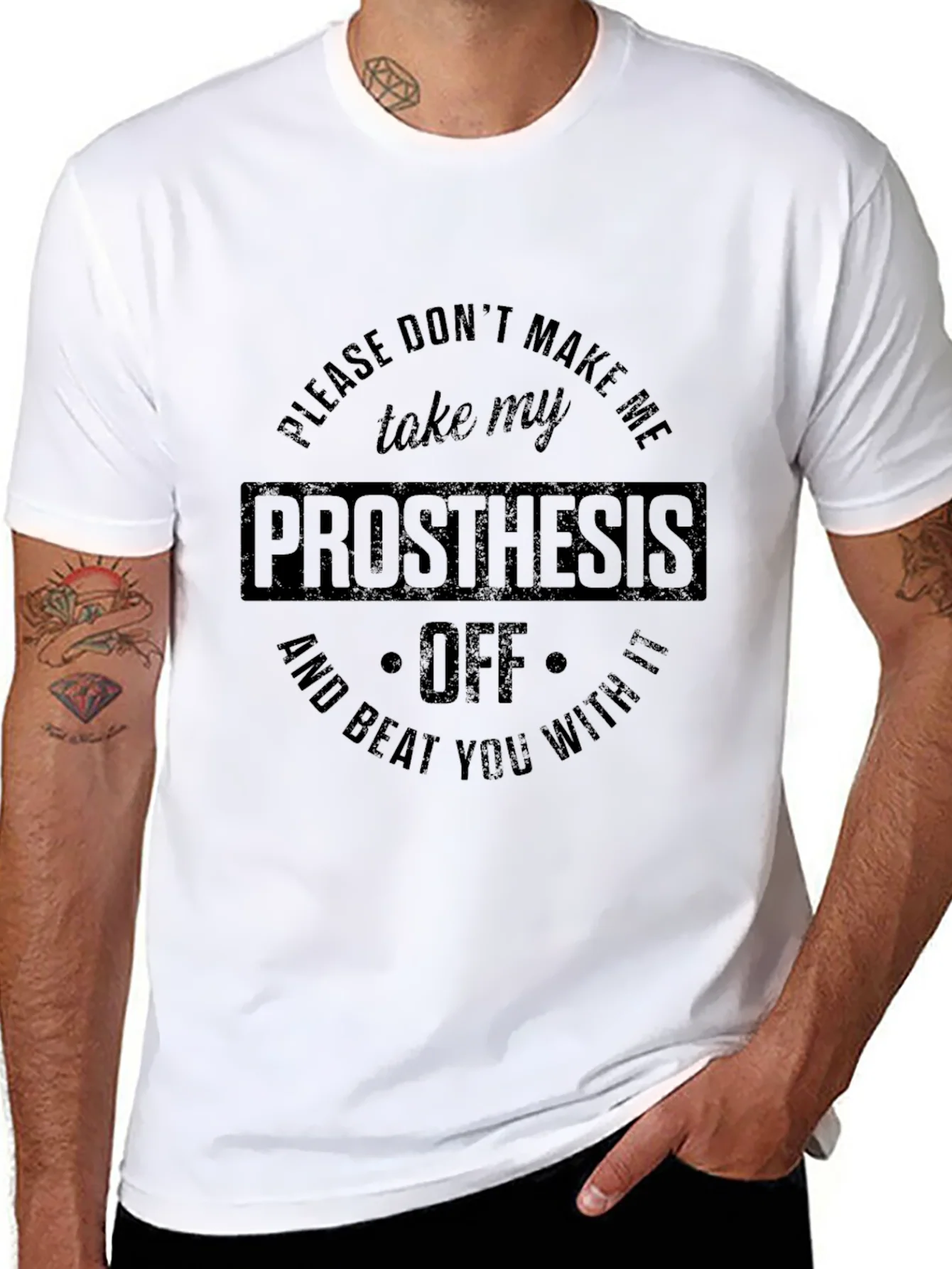 Prosthesis Graphic T-Shirt Humor Tee