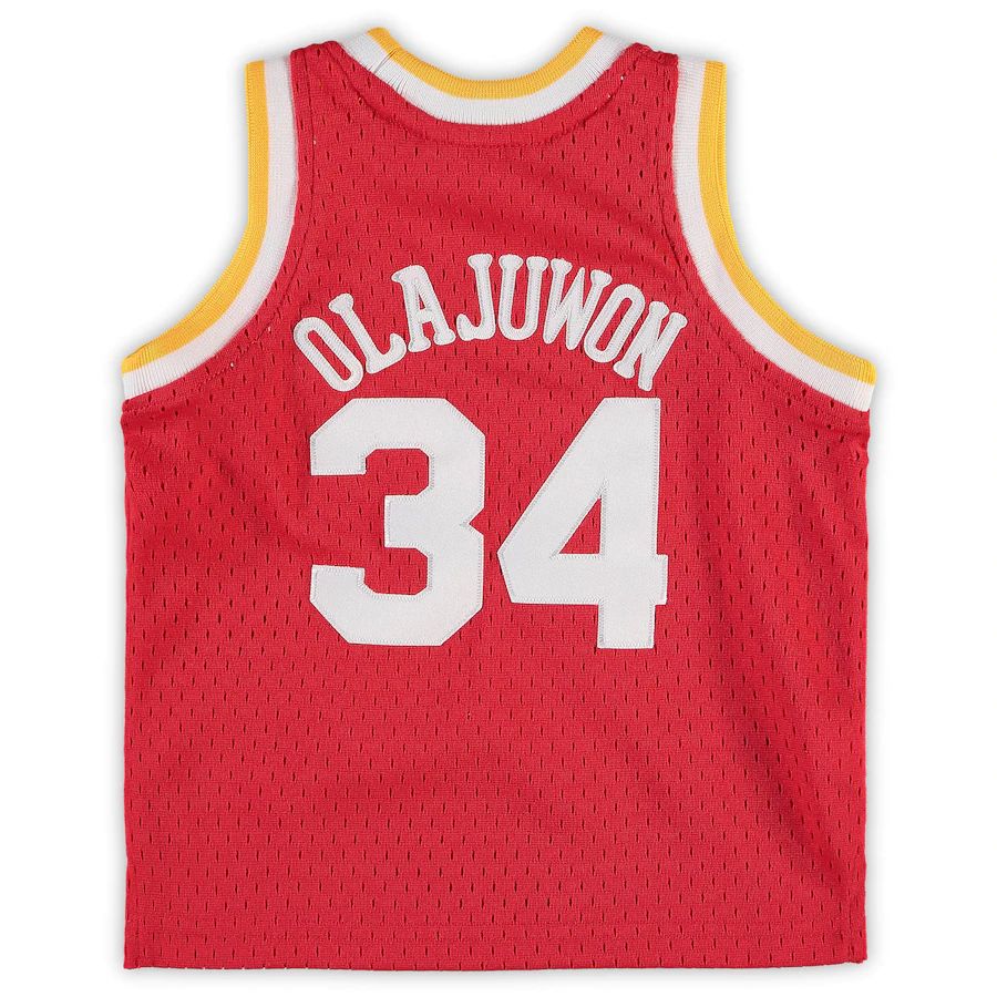 H.Rockets #34 Hakeem Olajuwon Infant 1993-94 Hardwood Classics Retired Player Jersey Red Stitched American Basketball Jersey