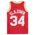 H.Rockets #34 Hakeem Olajuwon Preschool Hardwood Classics Throwback Team Jersey Red Stitched American Basketball Jersey