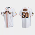#50 Hector Neris Houston Astros 2023 Gold Program JerseyC White Stitches Baseball Jerseys