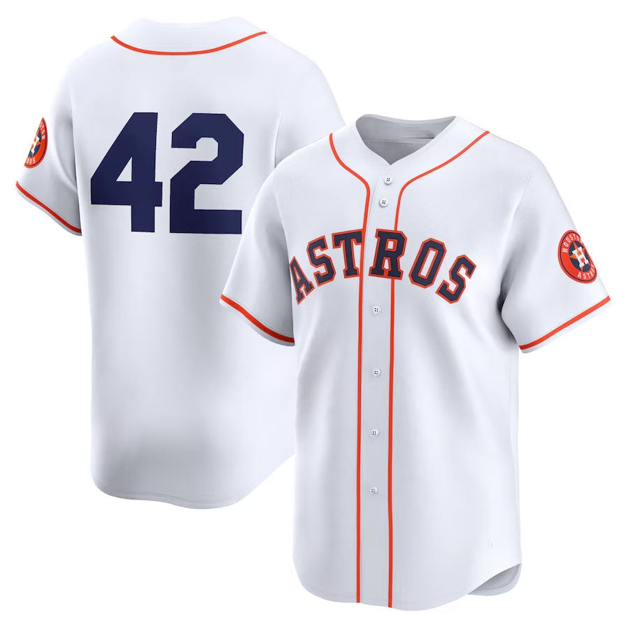 Houston Astros 2024 #42 Jackie Robinson Day Home Limited Jersey C White Stitches Baseball Jerseys