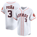 Houston Astros #3 Jeremy Pea Home Limited Player Jersey - White Stitched Baseball Jersey