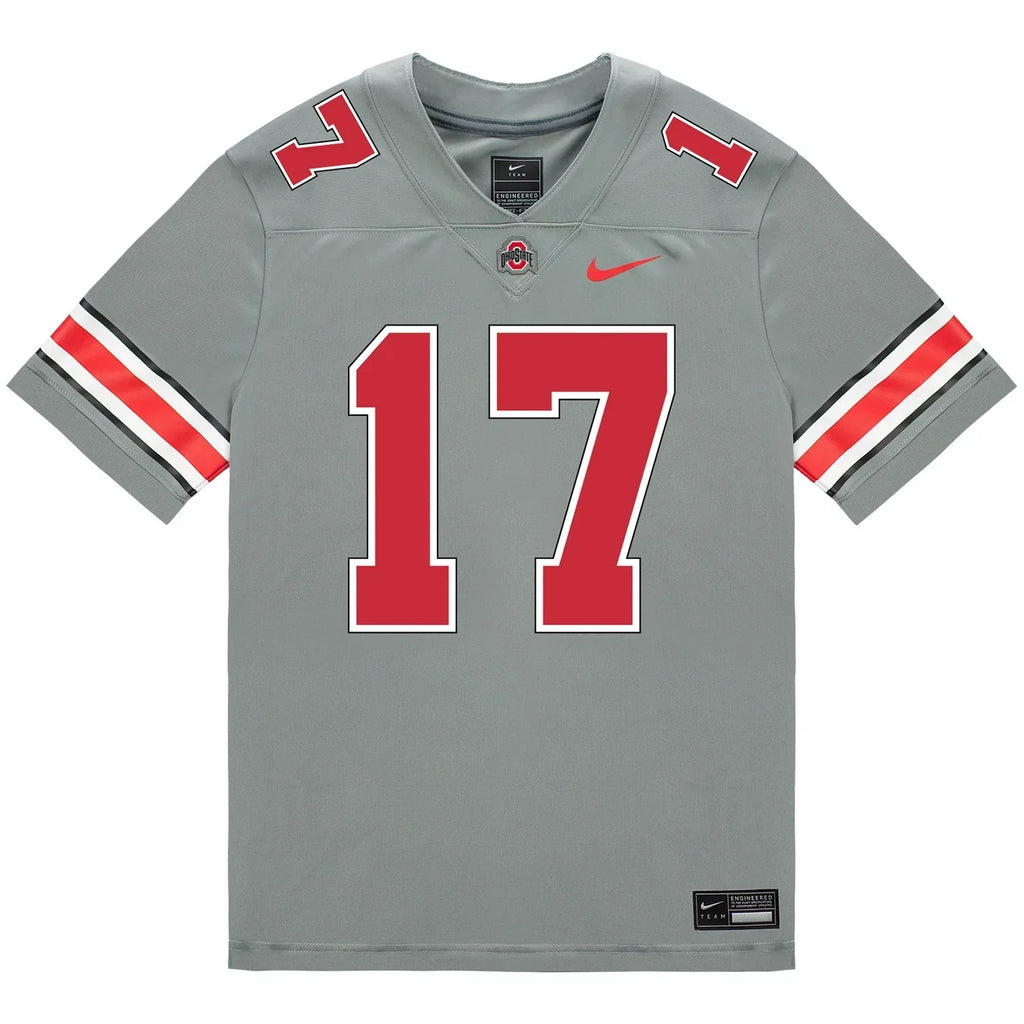 Carnell Tate Ohio State Buckeyes Jersey  Grey