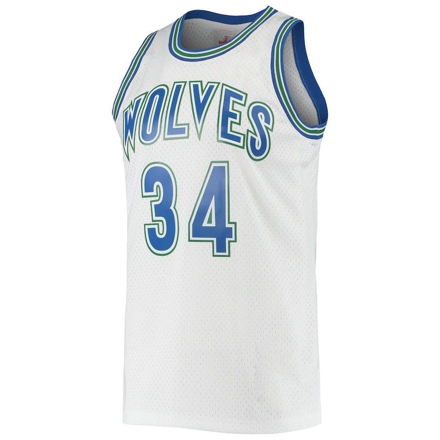 M.Timberwolves #34 Isaiah Rider 1995-96 Hardwood Classics Swingman Jersey White Stitched American Basketball Jersey