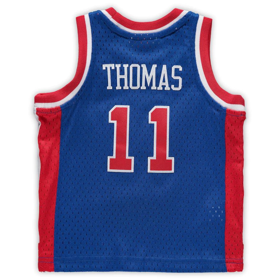 D.Pistons #11 Isaiah Thomas Infant 1988-89 Hardwood Classics Retired Player Jersey Blue Stitched American Basketball Jersey