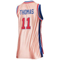 D.Pistons #11 Isaiah Thomas 75th Anniversary Rose Gold 1982 Swingman Jersey  Pink Stitched American Basketball Jersey