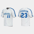#23 JOC PEDERSON ISRAEL BASEBALL 2023 WORLD BASEBALL CLASSIC JERSEYC WHITE Stitches Baseball Jerseys