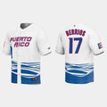 #17 JOSE BERRIOS PUERTO RICO BASEBALL 2023 WORLD BASEBALL CLASSIC JERSEYC WHITE Stitches Baseball Jerseys