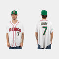 #7 JULIO URIAS MEXICO BASEBALL 2023 WORLD BASEBALL CLASSIC JERSEYC WHITE Stitches Baseball Jerseys