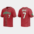 #7 JULIO URIAS MEXICO BASEBALL 2023 WORLD BASEBALL CLASSIC JERSEYC WHITE Stitches Baseball Jerseys
