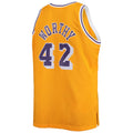 LA.Lakers #42 James Worthy Big & Tall Hardwood Classics Swingman Jersey Gold Stitched American Basketball Jersey