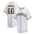 Pittsburgh Pirates #66 Jarln Garca Home Replica Player Jersey - White Baseball Jerseys