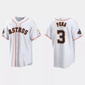 #3 Jeremy Pena Houston Astros 2023 Gold Program JerseyC White Stitches Baseball Jerseys
