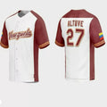#27 Jose Altuve Venezuela Baseball 2023 World Baseball Classic Replica Jersey C White Stitches Baseball Jerseys