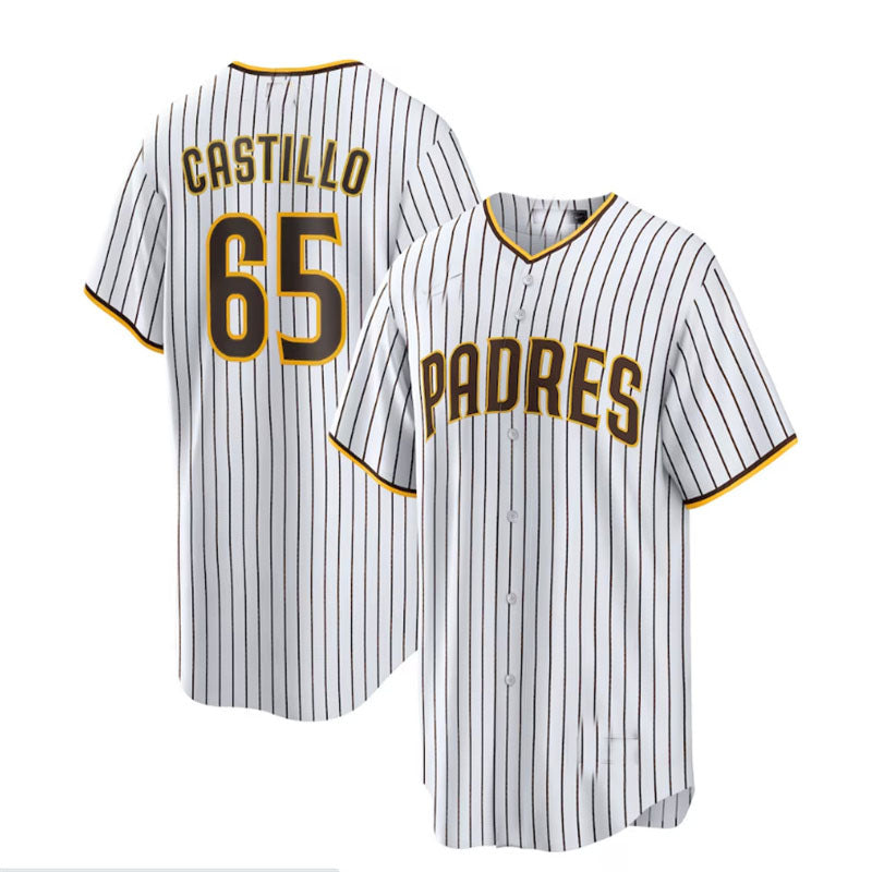 San Diego Padres #65 Jos| Castillo Home Replica Player Jersey - White Baseball Jerseys