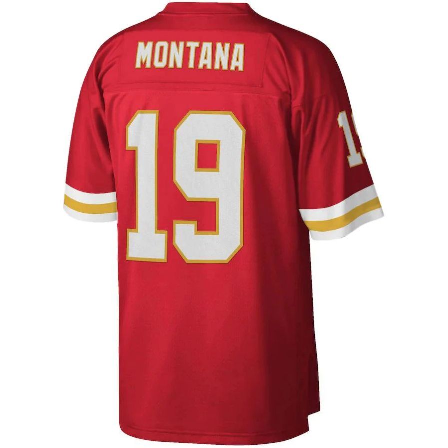 KC.Chiefs #19 Joe Montana Red 1994 Legacy Player Replica Jersey Stitched American Football Jerseys