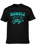 Bundle of Joy Graphic Tee - Black Cotton T-Shirt
