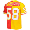 KC.Chiefs #58 Derrick Thomas 1994 Split Legacy Replica Jersey - Red/Gold Stitched American Football Jerseys