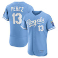 Kansas City Royals #13 Salvador Prez Light Blue 2022 Alternate Authentic Player Jersey Baseball Jerseys