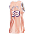 LA.Lakers #33 Kareem Abdul-Jabbar Women's 75th Anniversary Rose Gold 1983 Swingman Jersey Pink Stitched American Basketball Jersey